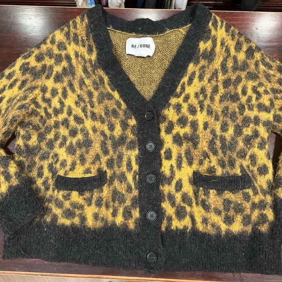 Re/Done Sweaters - Re/Done 90’s Leopard Cardigan